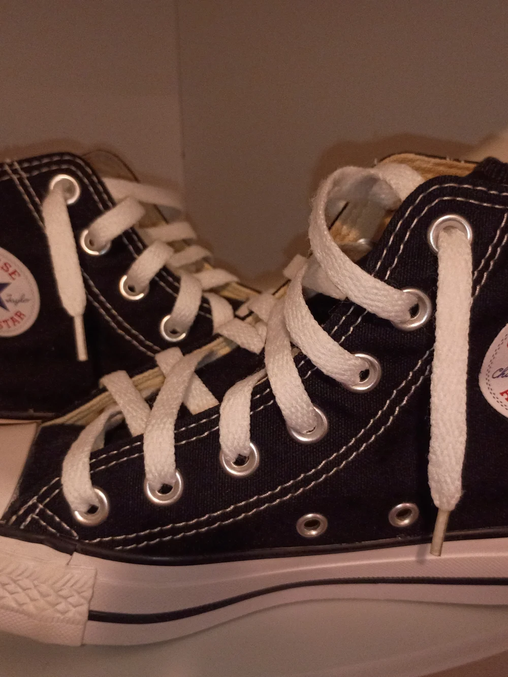 Converse Black High-Top Sneakers with White Laces